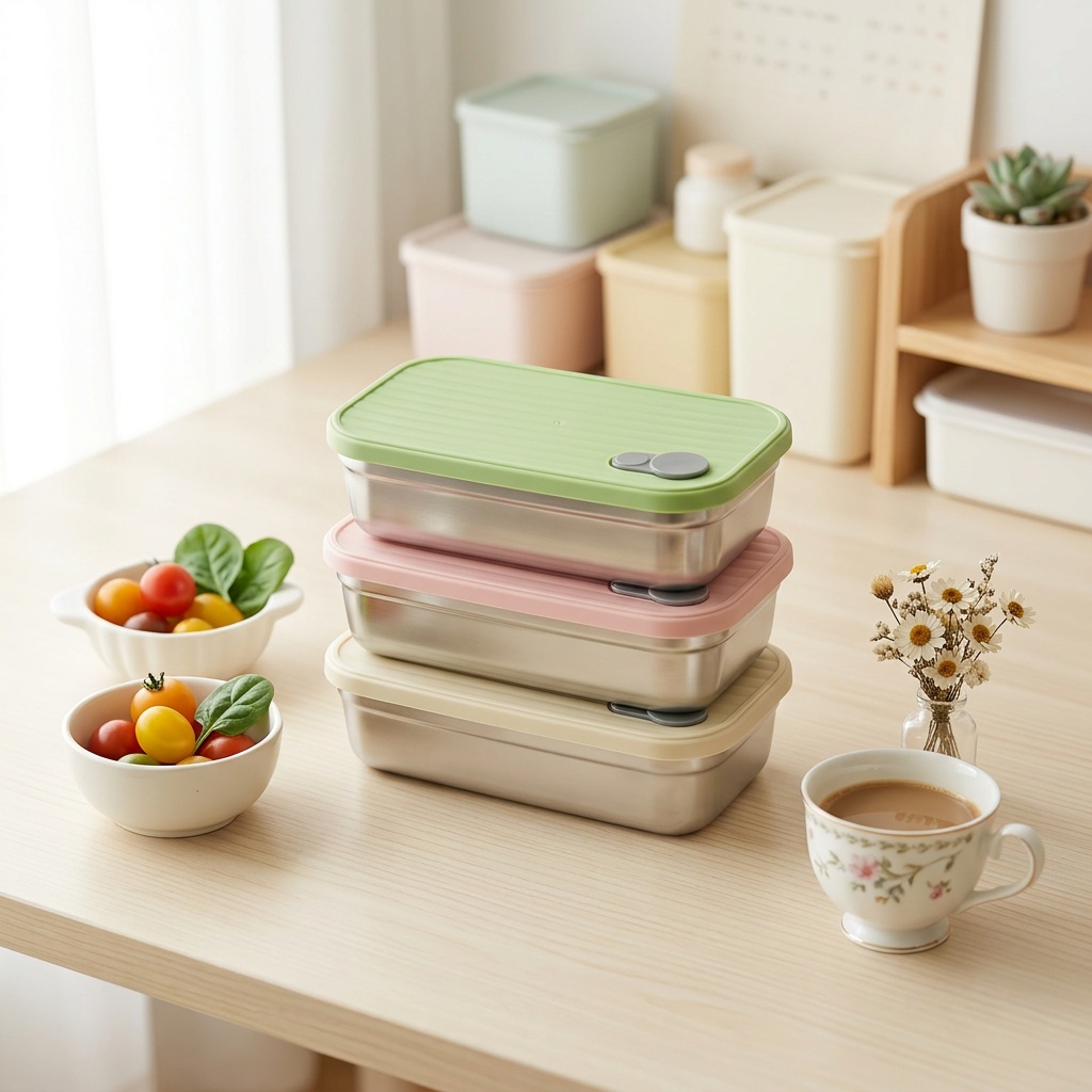 Meal Prep Ideas - Lonchera de Acero Inoxidable, Recipientes Metálicos