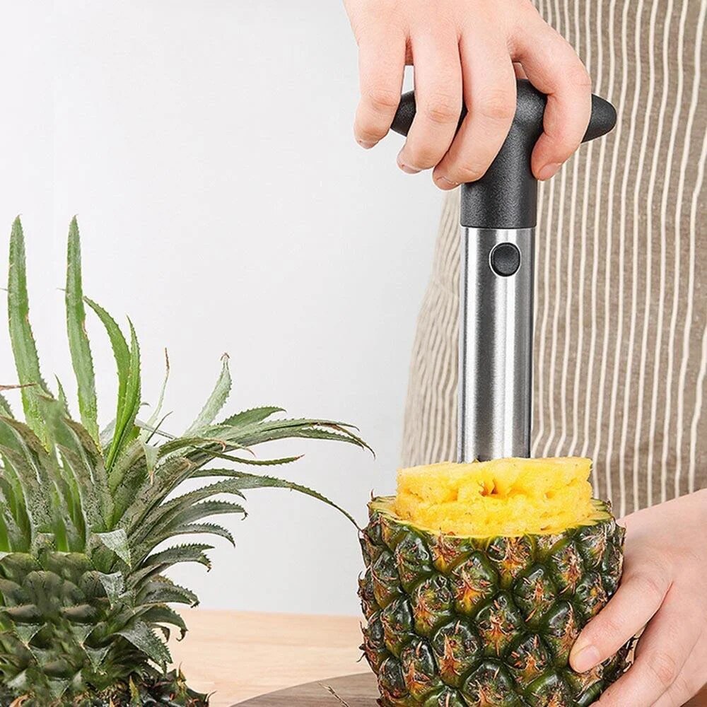 Pineapple Corer Slicer - Pelador de piña de acero inoxidable,