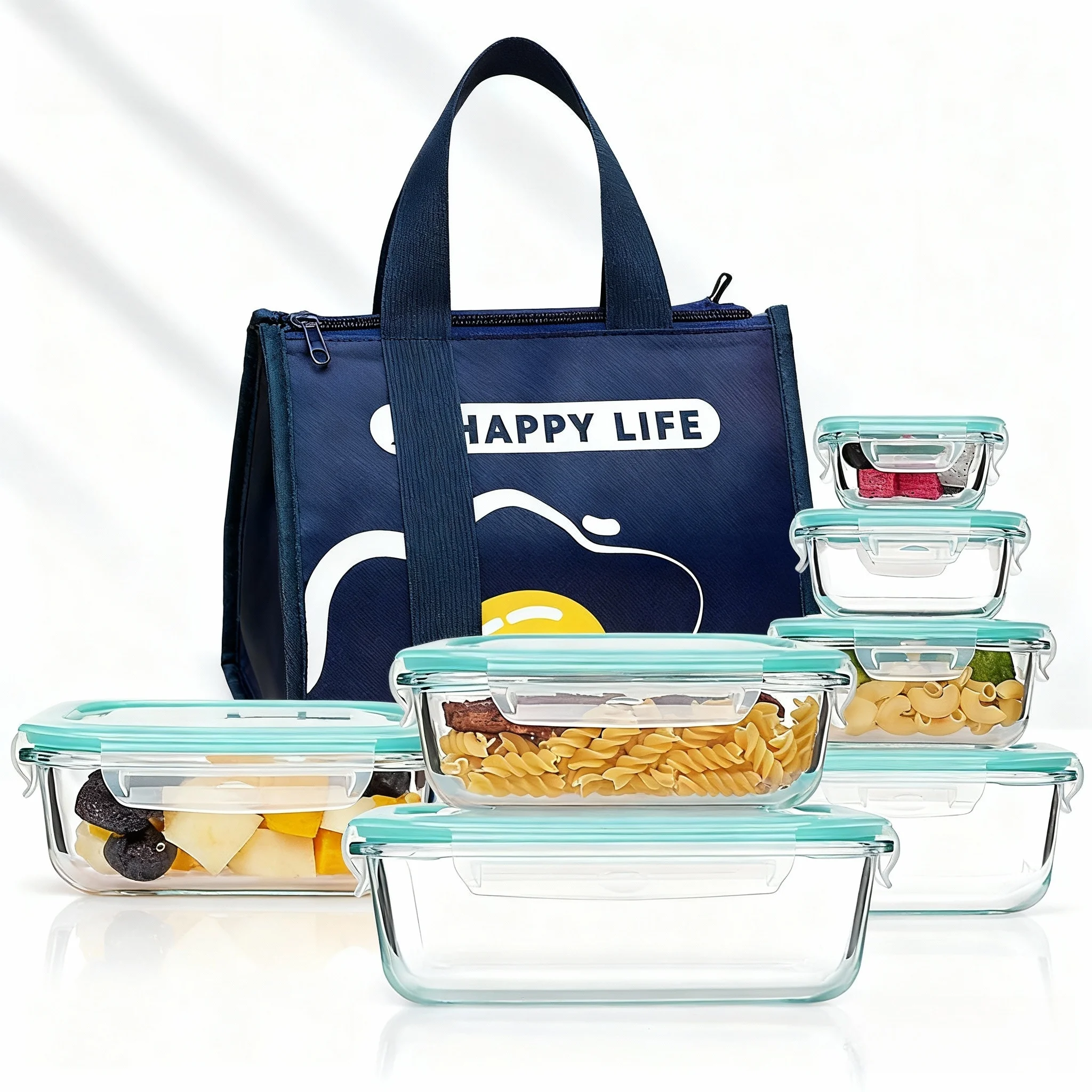 Meal Prep Burrito - Fiambrera Bento de vidrio para adultos,