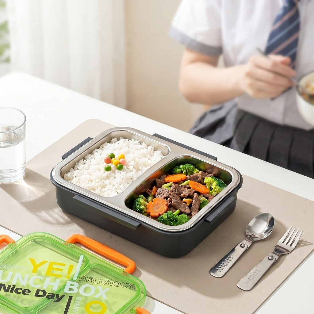 Meal Prep Ideas - Lonchera Bento de Acero Inoxidable 304