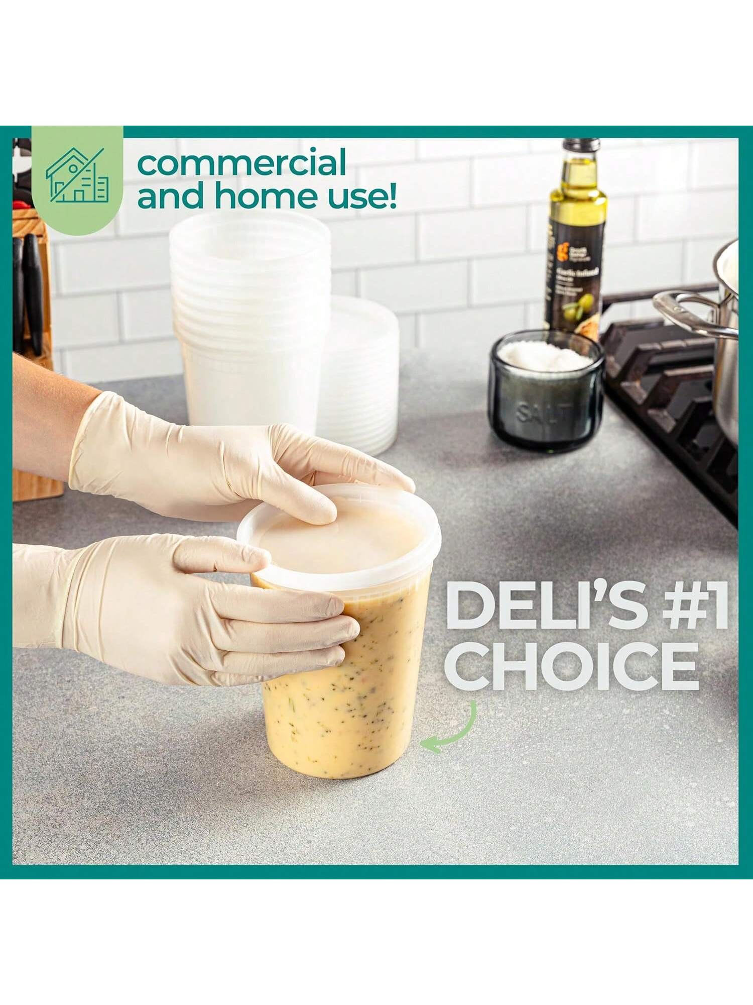 Contenedores Deli con tapas, c - Meal Prep Ideas reseña y precio