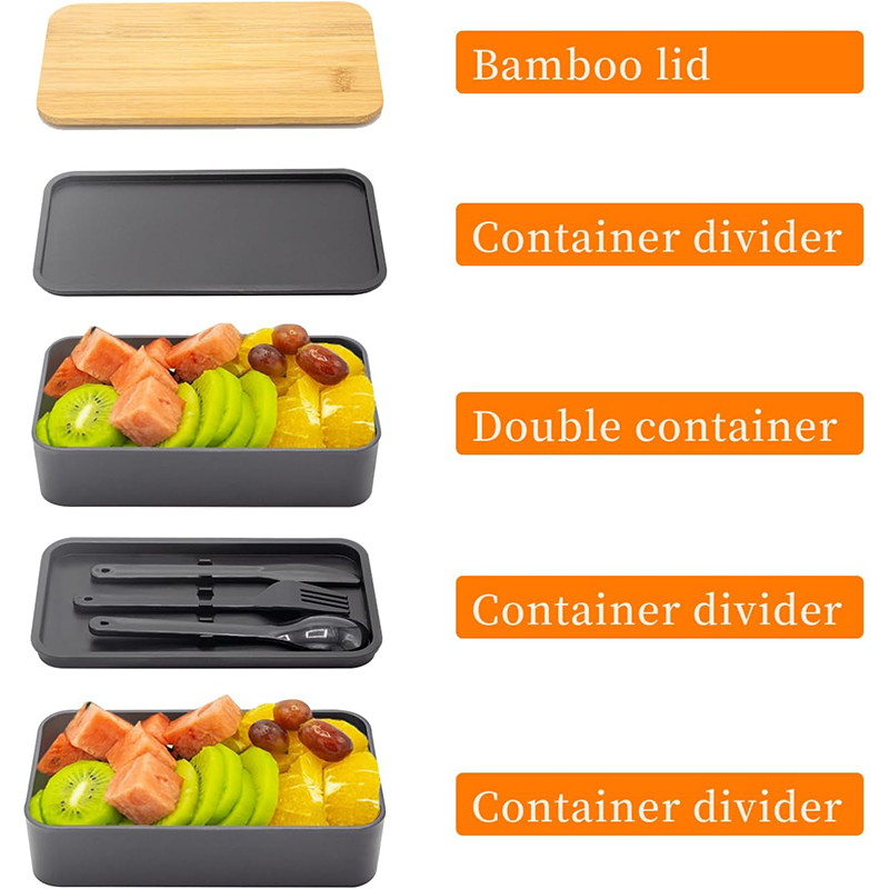 Caja Bento apilable con utensi - Meal Prep Burrito reseña y precio