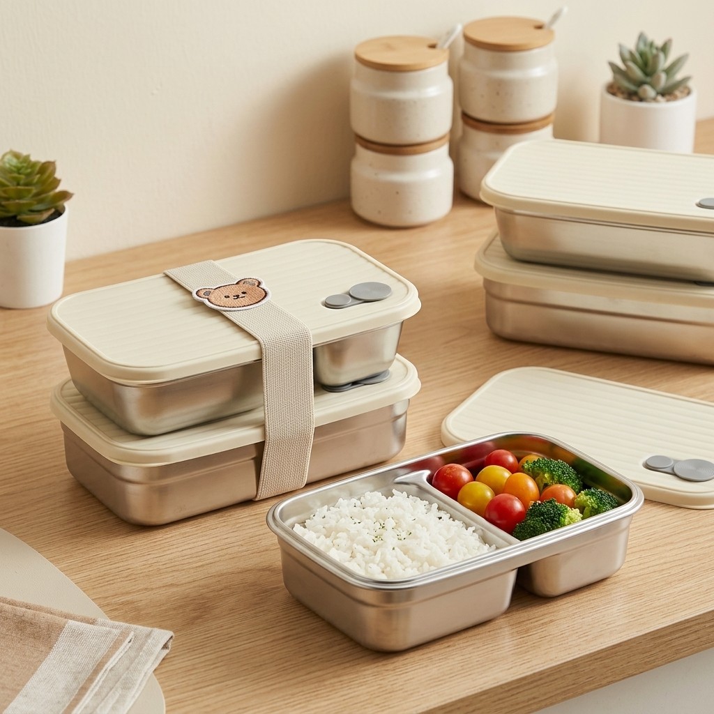 Lonchera de Acero Inoxidable,  - Meal Prep Ideas reseña y precio