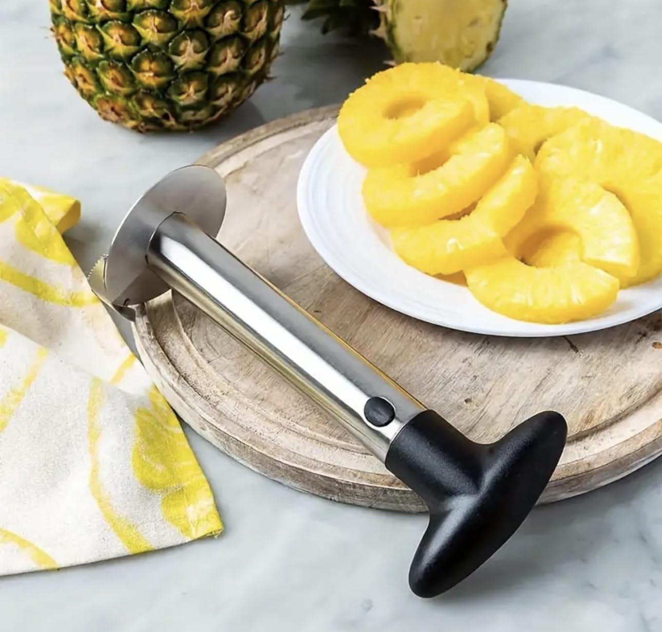 Cortador y Descorazonador de P - Pineapple Corer Slicer reseña y precio