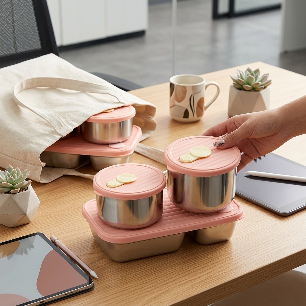 Lonchera de Acero Inoxidable 3 - Meal Prep Ideas reseña y precio