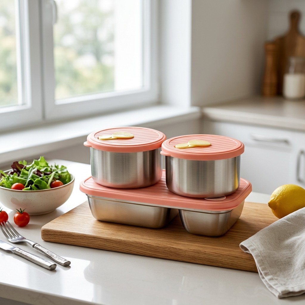 Lonchera de Acero Inoxidable 3 - Meal Prep Ideas reseña y precio