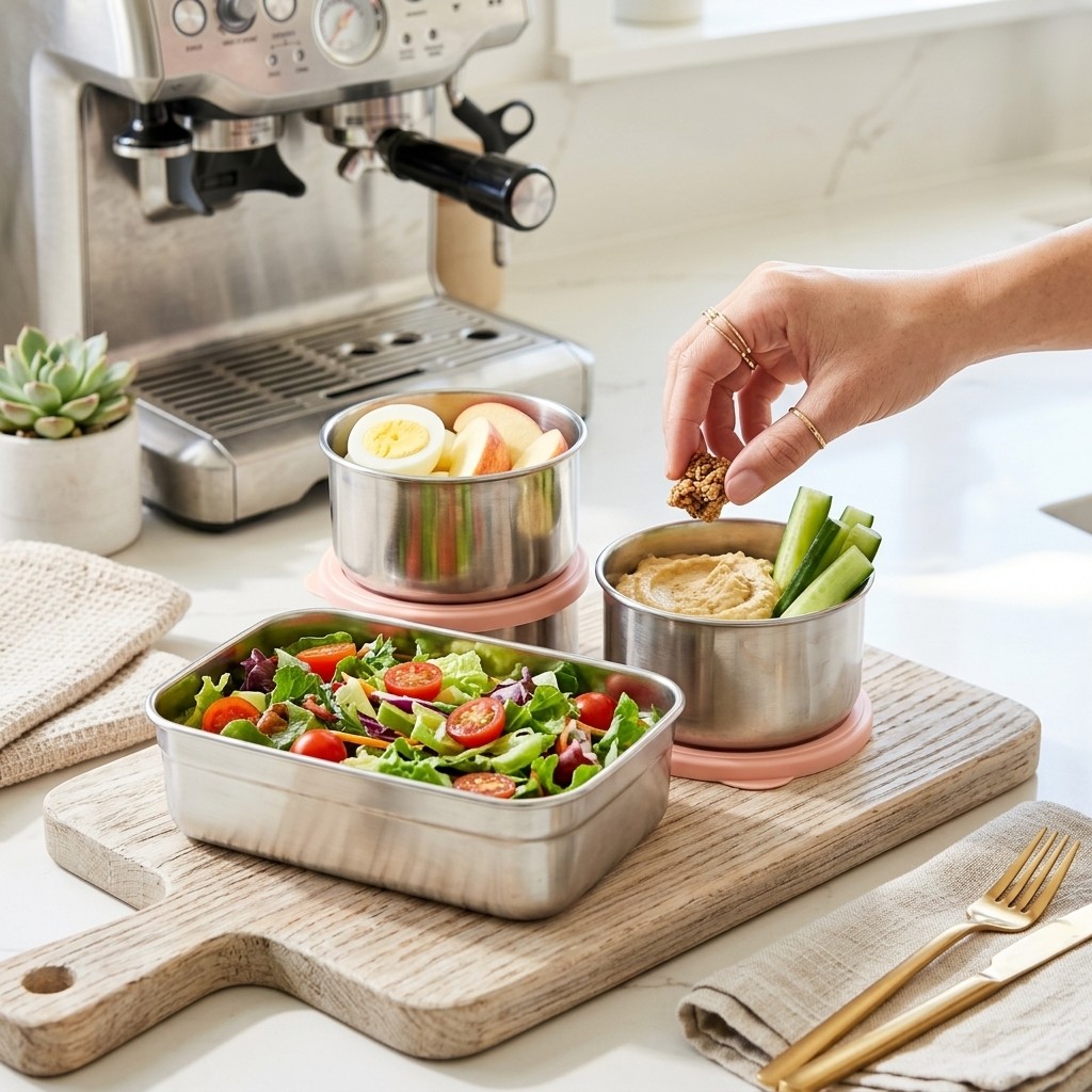 Lonchera de Acero Inoxidable 3 - Meal Prep Ideas reseña y precio