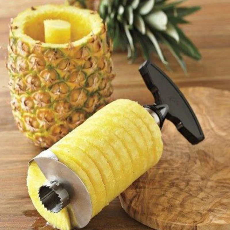 Pelador rebanador de piña de a - Pineapple Corer Slicer reseña y precio