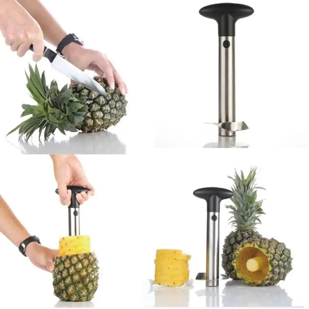 Pelador de piña de acero inoxi - Pineapple Corer Slicer reseña y precio