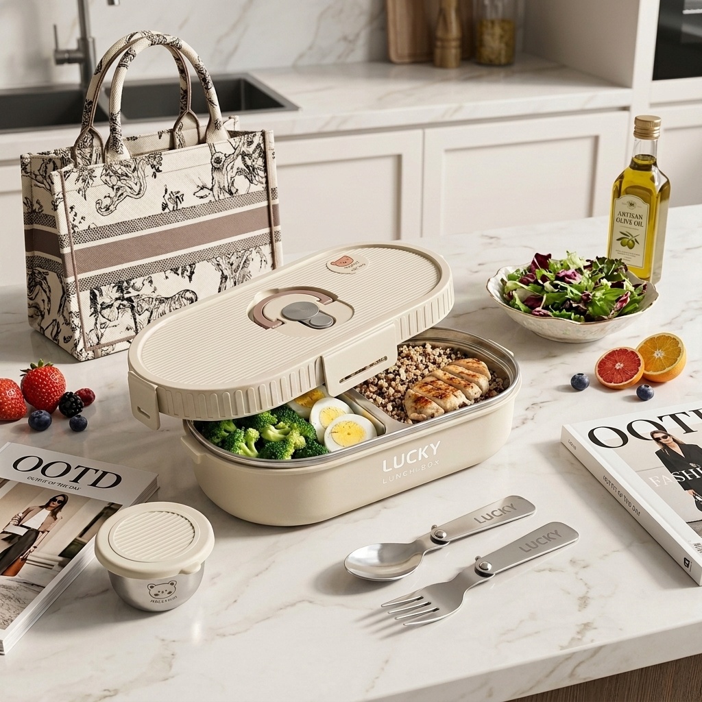 Lonchera Bento de Acero Inoxid - Meal Prep Ideas reseña y precio