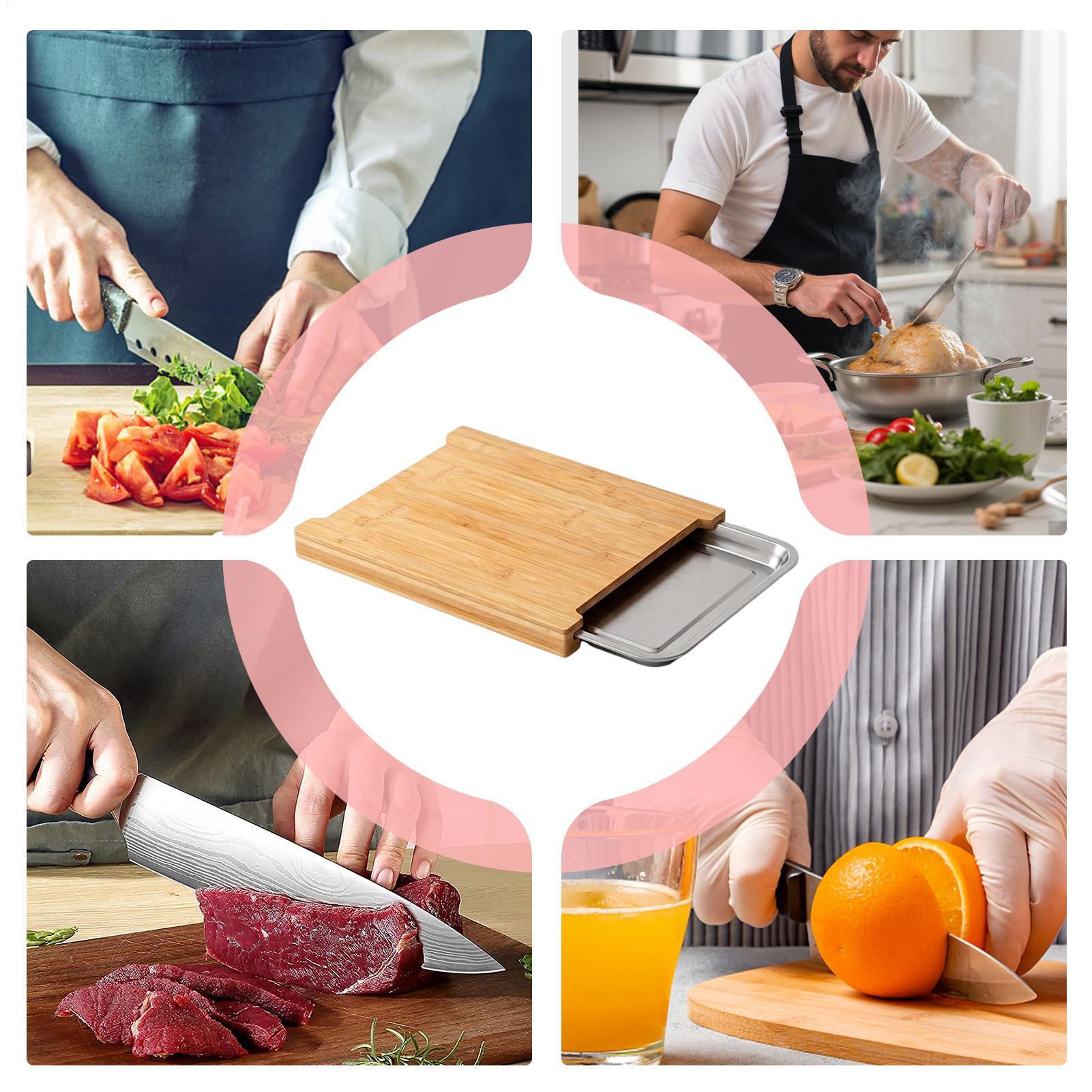 Tabla de cortar de madera anti - Meal Prep Cutting reseña y precio