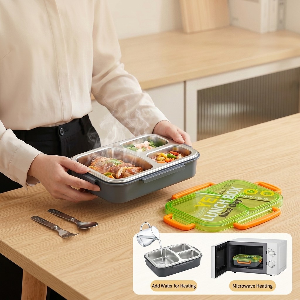 Lonchera Bento de Acero Inoxid - Meal Prep Ideas reseña y precio