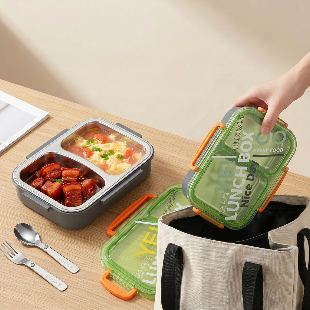 Lonchera Bento de Acero Inoxid - Meal Prep Ideas reseña y precio