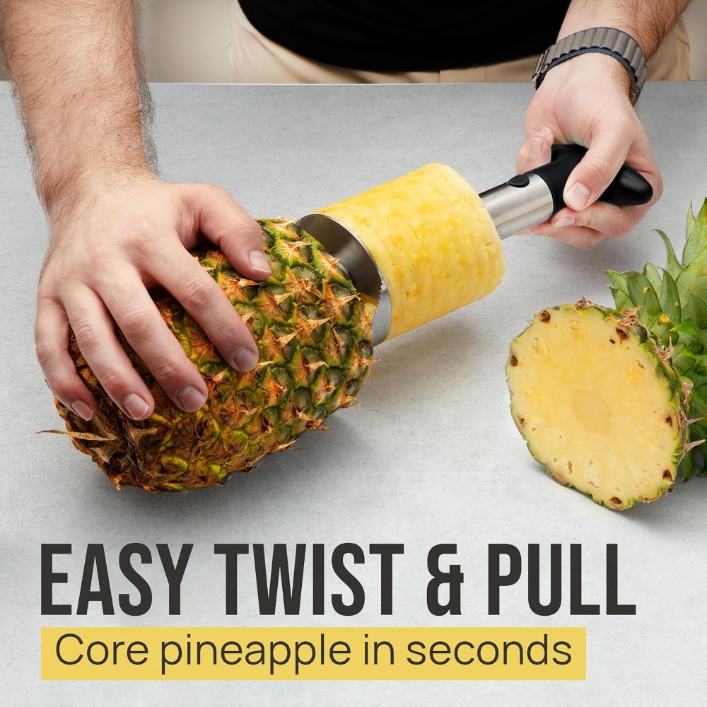 Cortador y rebanador de piña d - Pineapple Corer Slicer reseña y precio