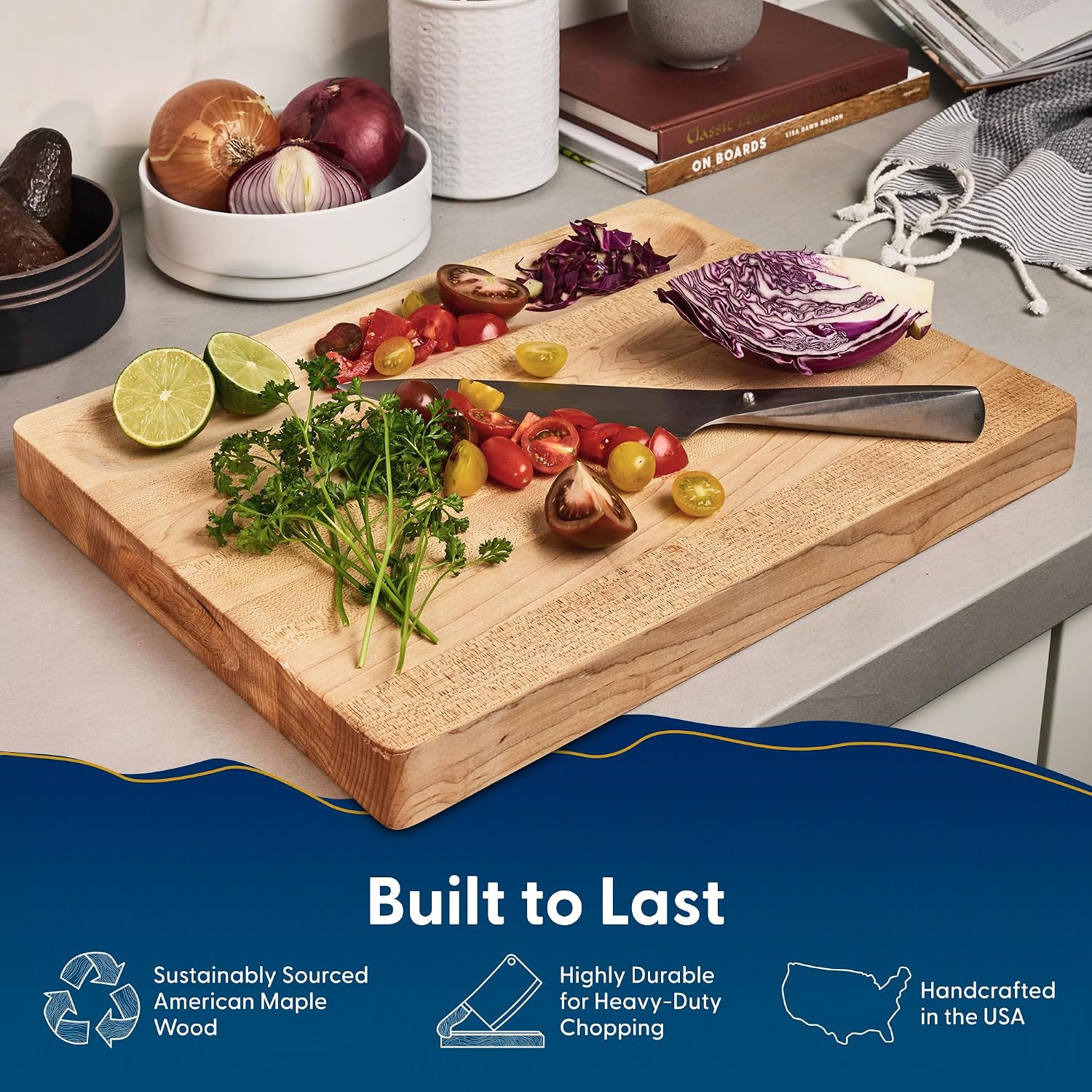 Tabla de cortar de madera de a - Meal Prep Cutting reseña y precio